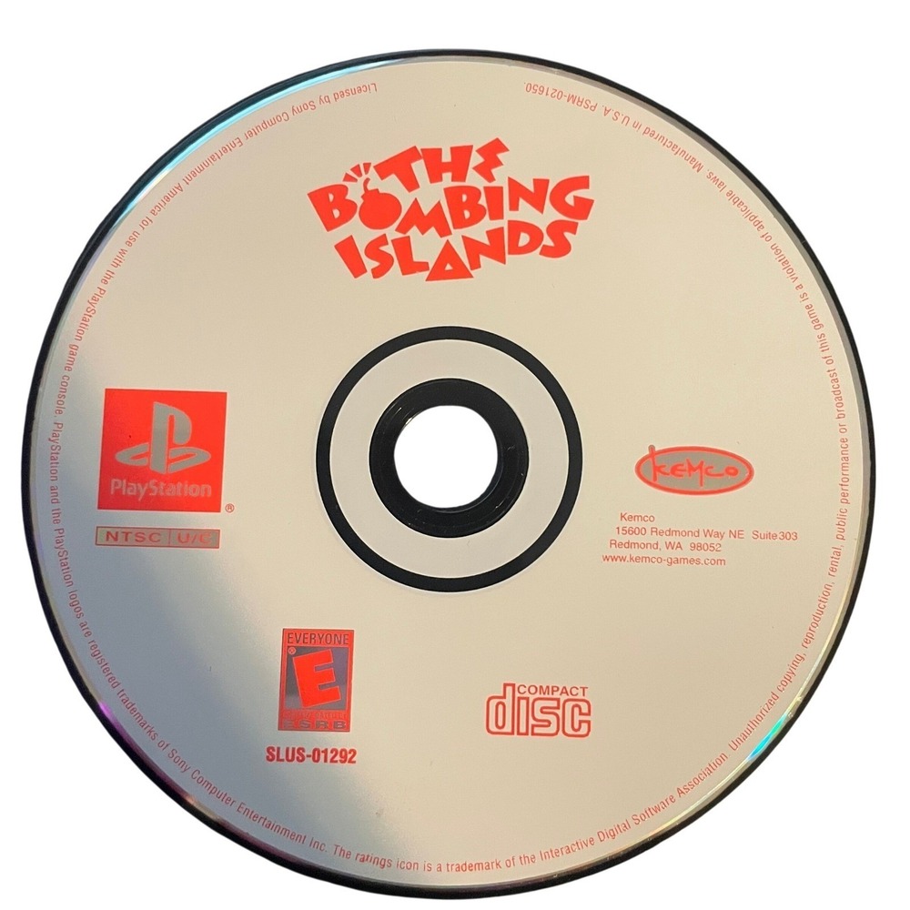 The Bombing Islands Sony PlayStation 1 PS1 Puzzle Game Disc Only